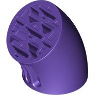 Lego Brick Round 3 x 3 D. Tube with 45° Elbow and Axle Holes (Crossholes) at Each End / Dark Purple