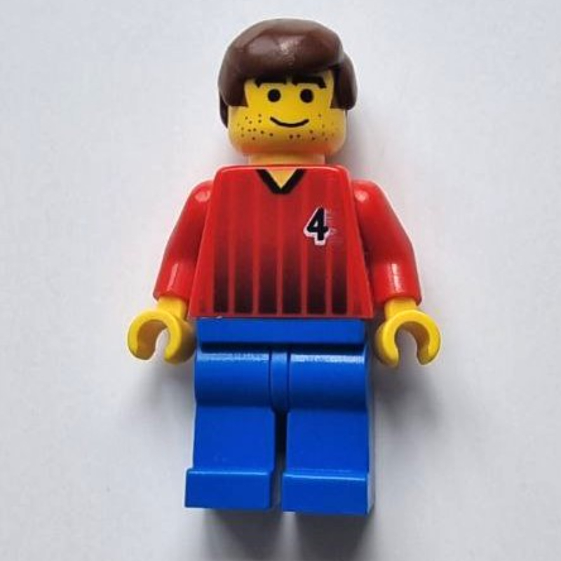 Lego Soccer Player Red Torso, Blue Legs, #4