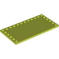 Lego Plate Special 6 x 12 with Studs on 3 Edges / Medium Lime