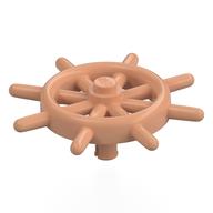 Lego Boat / Ship Wheel / Helm with Slotted Pin / Nougat