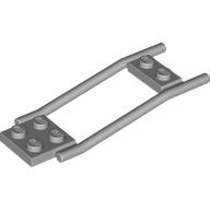 Lego Animal / Creature Accessory, Horse Hitching, 1 x 2 Plate and 2 x 2 Plate [Studded] / Light Bluish Gray