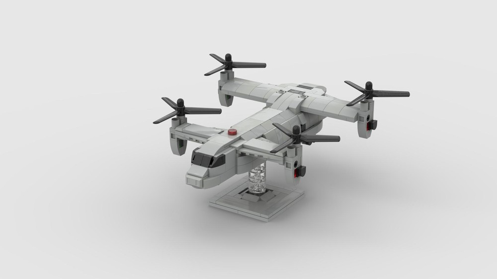 Lego Bell Boeing V-44 Quad TiltRotor | 1:100 - FREE TUTORIAL