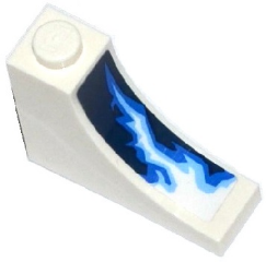 Lego Arch 1 x 3 x 2 Inverted with Lightning Pattern Model Right Side (Sticker) - Set 70602