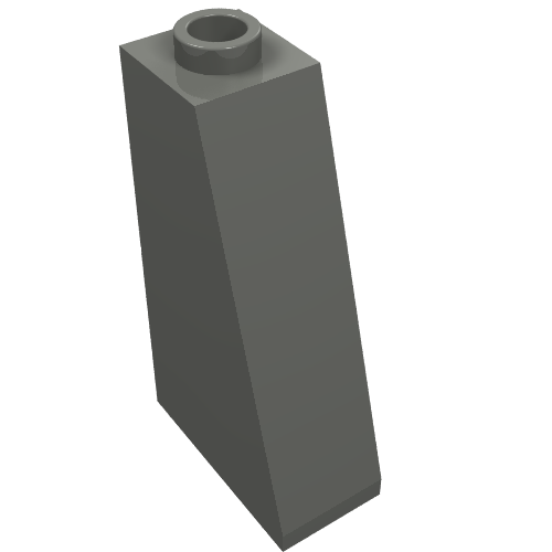 Lego Brick Sloped 75° 2 x 1 x 3 with Open Stud / Dark Bluish Gray