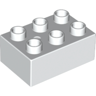 Lego Duplo Brick 2 x 3 / White