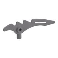 Lego Weapon Scythe / Crescent Blade Serrated with Bar / Flat Silver