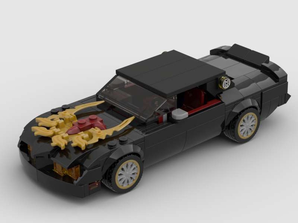 Lego Smokey-and-the-Bandit Firebird revised - interior with dashboard