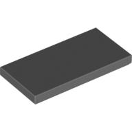 Lego Tile 2 x 4 with Groove / Dark Bluish Gray
