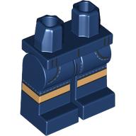Lego Hips and Dark Blue Legs with Warm Tan Knees, Denim Shorts Print