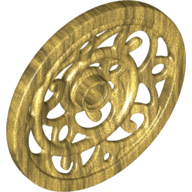 Lego Ornate Carriage Wheel [43.2mm] / Pearl Gold