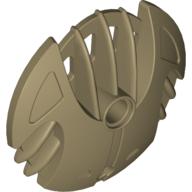 Lego Large Figure Shield 5 x 5 with 7 Fins / Flat Dark Gold