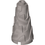 Lego Cone 2 x 2 x 3 Jagged / Flat Silver