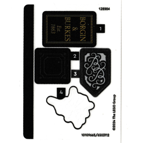 Lego Sticker Sheet for Set 40695-1 / [No Color/Any Color]