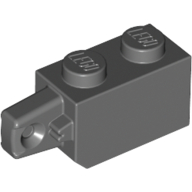Lego Hinge Brick 1 x 2 Locking with 1 Finger Vertical End / Dark Bluish Gray
