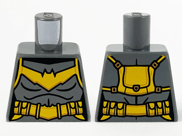 Lego Torso Female Armor, Bright Light Orange Bat, Utility Belt and Backpack Pattern