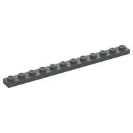 Lego Plate 1 x 12 / Dark Bluish Gray
