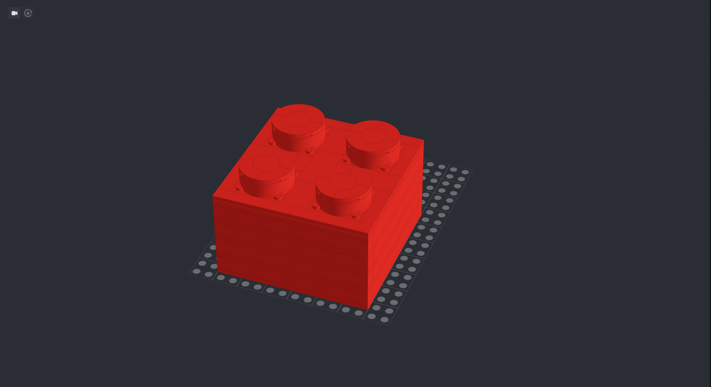 Lego Up-scaled 2x2 Brick (x6 size)