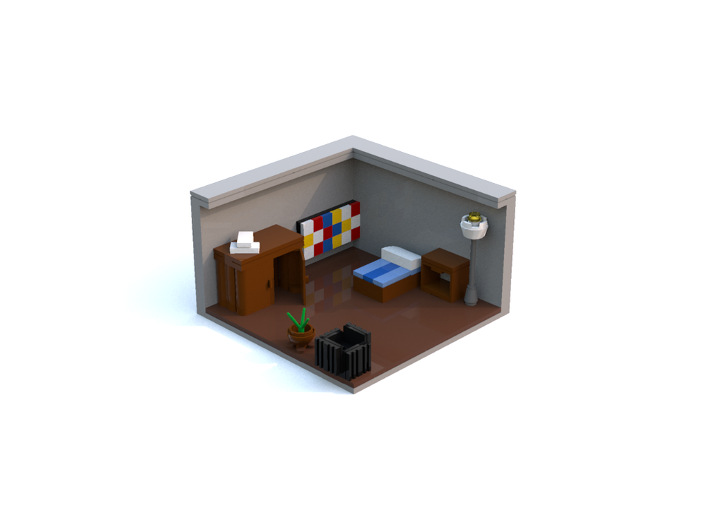 Lego Small Minimalistic Bedroom MOC