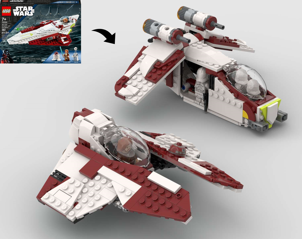 Lego 2-in-1 Alternate Builds Bundle - 75333 Obi-Wan's Starfighter