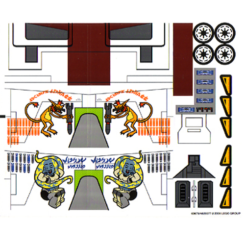 Lego Sticker Sheet for Set 7676-1 / [No Color/Any Color]