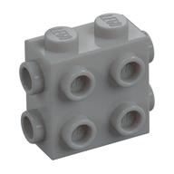 Lego Brick Special 1 x 2 x 1 2/3 with 8 Studs on 3 Sides / Light Bluish Gray