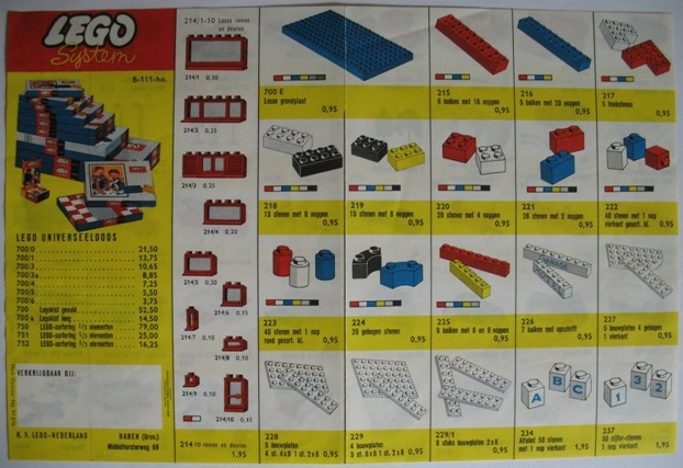 Lego 1962 Dutch - Late Issue (B-111-ho.)