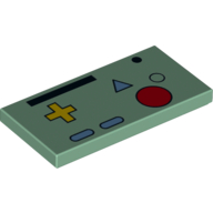 Lego Tile 2 x 4 with BMO Controls [Adventure Time] Print