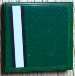Lego Tile 2 x 2 with Black Lines and White Stripe Pattern Model Right Side (Sticker) - Set 75894