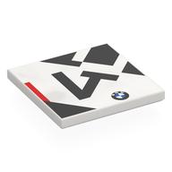 Lego Tile 4 x 4 with Black '4', Shapes, BMW Logo Print