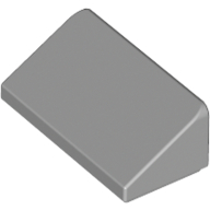 Lego Brick Sloped 30° 1 x 2 x 2/3 / Light Bluish Gray