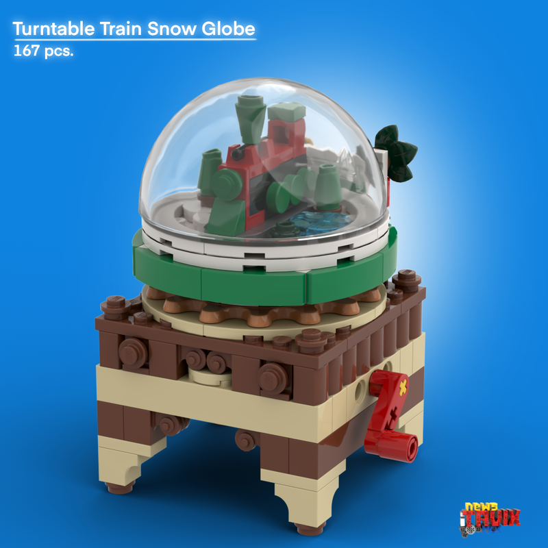 Lego Turntable Train Snow Globe