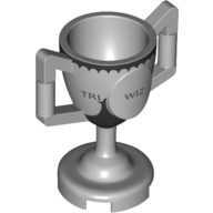 Lego Equipment Trophy Cup with Tri-Wizard Cup Print / Light Bluish Gray