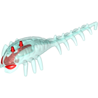 Lego Large Figure Head / Brain with Red Centre / Trans-Light Blue