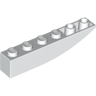 Lego Brick Curved Inverted 6 x 1 / White