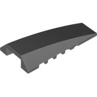 Lego Brick Wedged, Curved 4 x 8 No Top Studs / Dark Bluish Gray