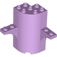 Lego Panel 3 x 3 x 5 Quarter Round with 2 1 x 2 Arches (Tree) / Lavender