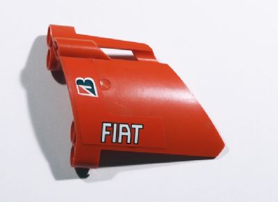 Lego Technic, Panel Fairing #23 Large Short, Small Hole, Side B with Bridgestone and Fiat Logos Pattern (Sticker) - Set 8674