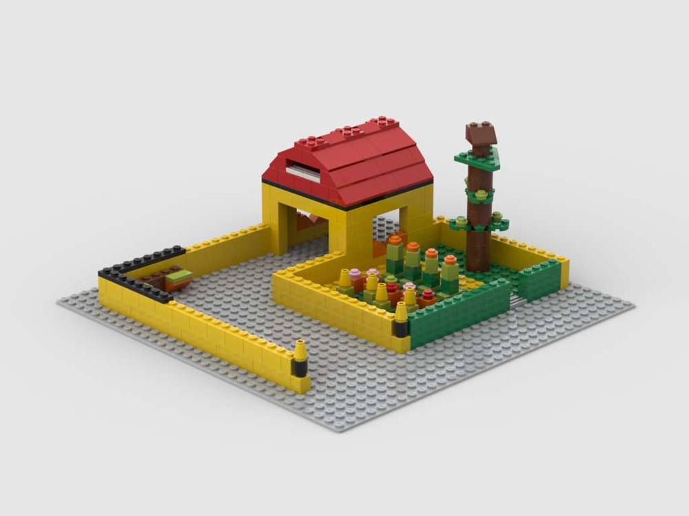 Lego Barn with vergetable garden