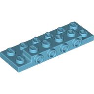 Lego Plate Special 2 x 6 x 2/3 with 4 Studs on Side, 3 Support Walls on Bottom / Medium Azure