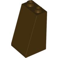 Lego Brick Sloped 75° 2 x 2 x 3 [Hollow Studs] / Dark Brown