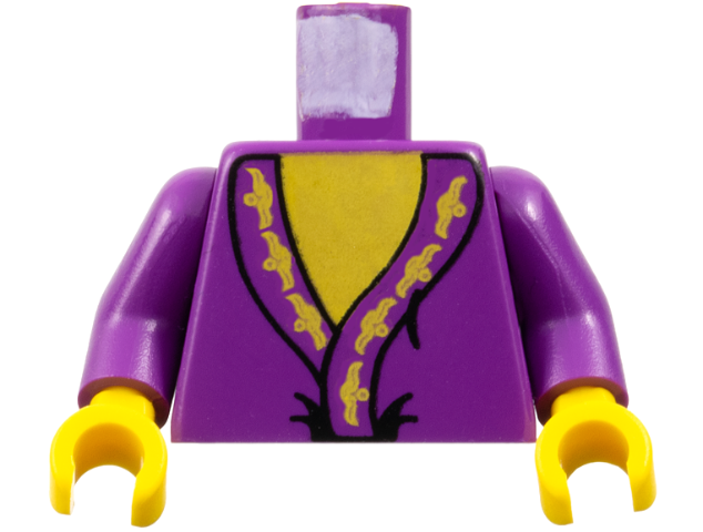Lego Torso Harry Potter Dumbledore Pattern / Purple Arms / Yellow Hands