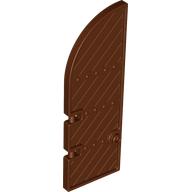 Lego Door, Gate 1 x 4 x 9 Curved Top, Diagonal Boards / Reddish Brown