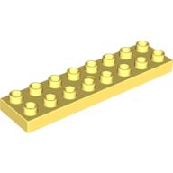 Lego Duplo Plate 2 x 8 / Bright Light Yellow