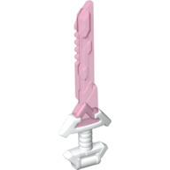 Lego Weapon Sword with Angular Wide Hilt and Angular Blade Trans-Dark Pink Pattern