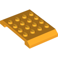 Lego Brick Sloped 4 x 6 x 2/3 Double / Bright Light Orange