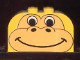 Lego Slope, Curved 4 x 2 x 2 Double with 4 Studs with Animal (Dinosaur / Gorilla) Face Pattern