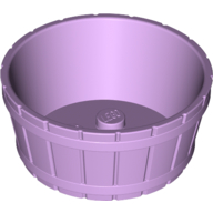 Lego Barrel Half Large with Axle Hole / Lavender