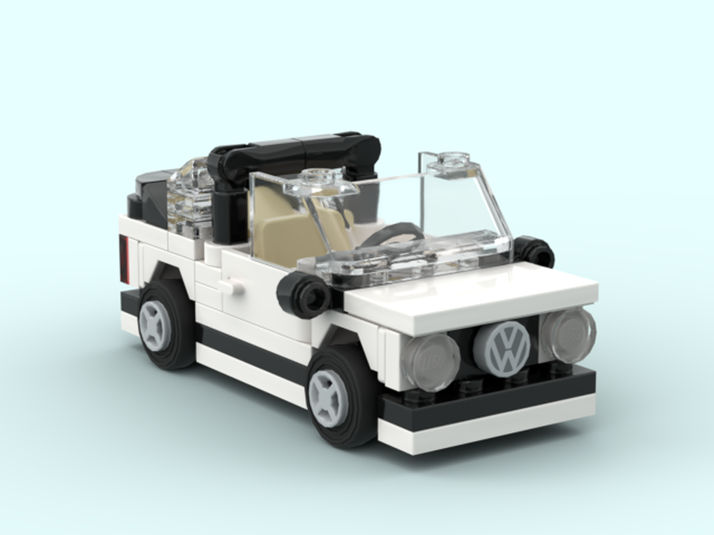 Lego Volkswagen Golf Cabrio minifig scale