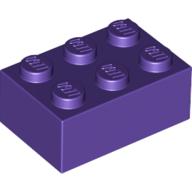 Lego Brick 2 x 3 / Dark Purple