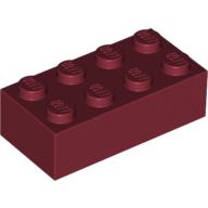 Lego Brick 2 x 4 / Dark Red